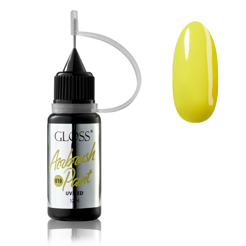 GLOSS Airbrush Paint 010 (yellow), 12 ml